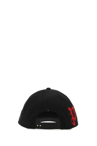 Shop Palm Angels Logo Embroidered Baseball Cap In Black