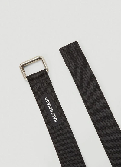 Shop Balenciaga Army Logo Patch Belt In Black