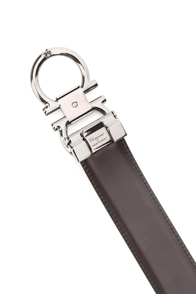 Shop Ferragamo Salvatore  Gancini Reversible Belt In Multi