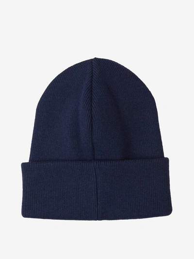 Shop Dsquared2 Embroidered Monogram Beanie In Navy