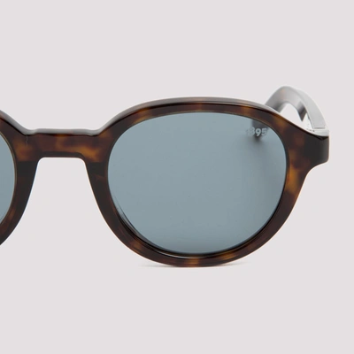 Shop Berluti Round Frame Sunglasses In Brown