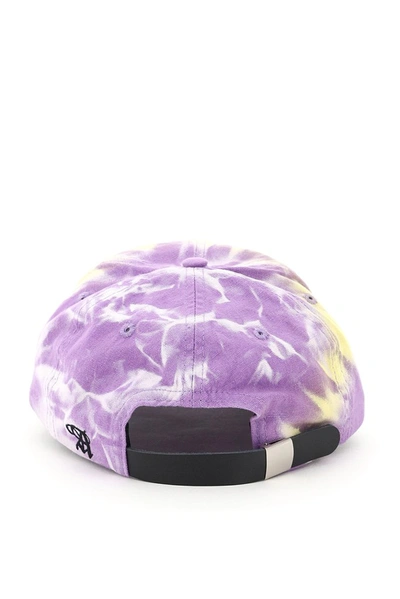 Shop Aries No Problemo Tie Dye Effect Baseball Cap In Purple