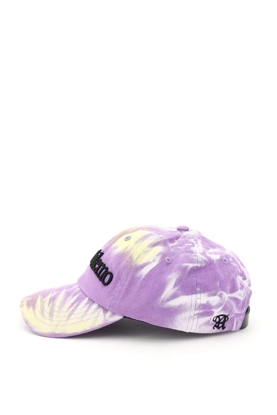 Shop Aries No Problemo Tie Dye Effect Baseball Cap In Purple