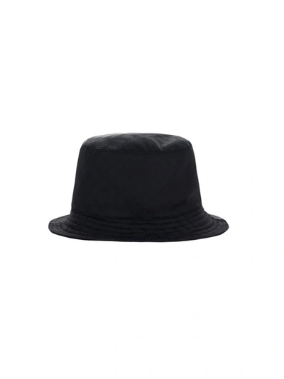 Shop Versace Logo Patch Bucket Hat In Black