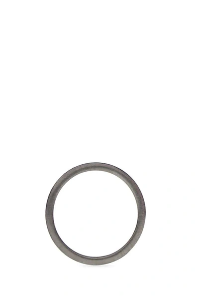 Shop Maison Margiela Numbers Engraved Ring In Silver