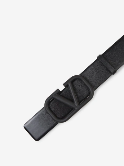 Shop Valentino Vlogo Buckle Belt In Black