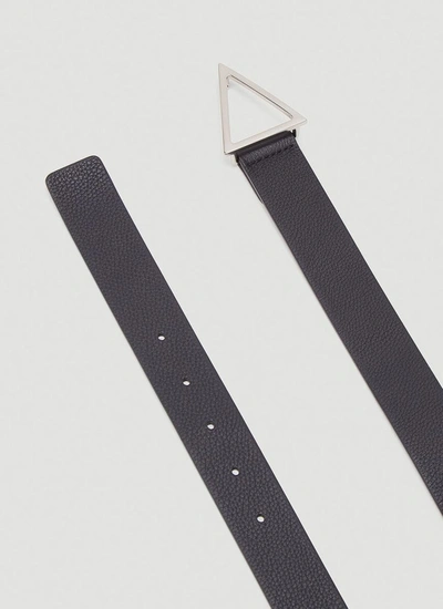 Shop Bottega Veneta Triangle Buckle Belt In Black