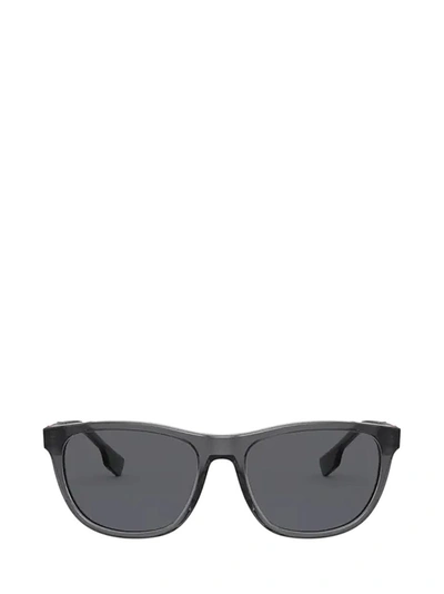 Shop Burberry Eyewear Rectangular Frame Sunglasses In Grey