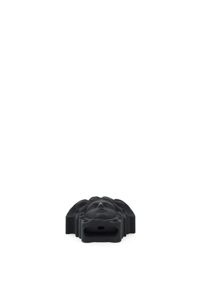 Shop Versace Medusa Airpods Case In Black