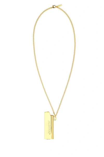 Shop Ambush Logo Lighter Case Pendant Necklace In Gold