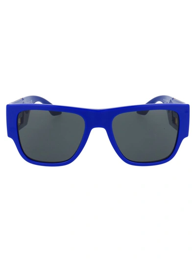 Shop Versace Eyewear Square Frame Sunglasses In Blue