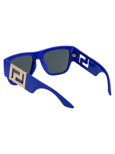 Shop Versace Eyewear Square Frame Sunglasses In Blue