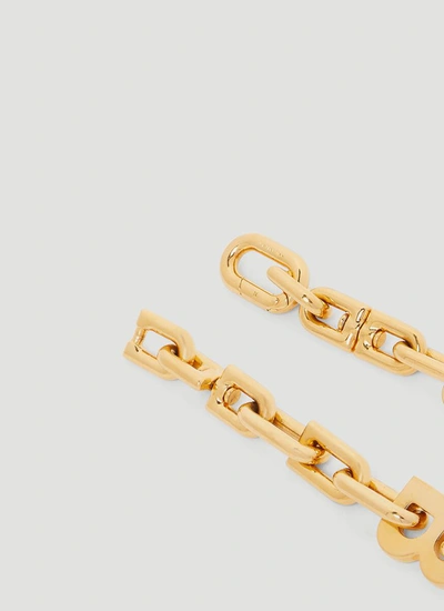 Shop Balenciaga B Chain Thin Bracelet In Gold