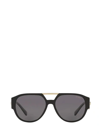 Shop Versace Eyewear Aviator In Black