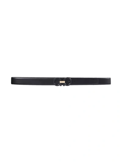 Shop Ferragamo Salvatore  Gancini Reversible Belt In Black