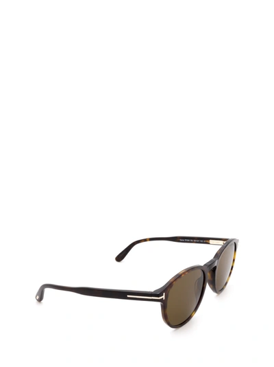 Shop Tom Ford Eyewear Round Frame Sunglasses In Brown