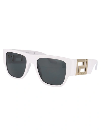 Shop Versace Eyewear Square Frame Sunglasses In White