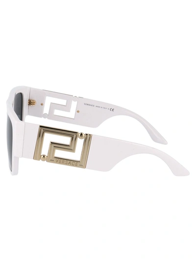 Shop Versace Eyewear Square Frame Sunglasses In White