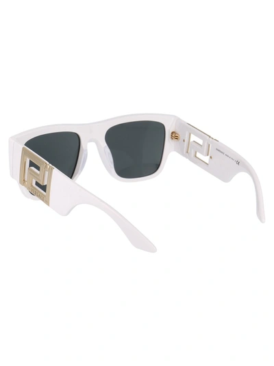 Shop Versace Eyewear Square Frame Sunglasses In White