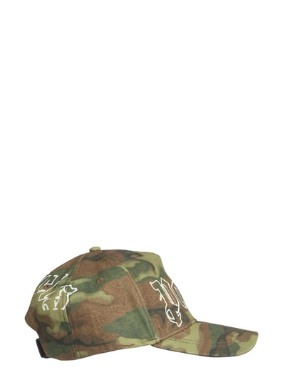 Shop Palm Angels Logo Camouflage Baseball Cap In Multi
