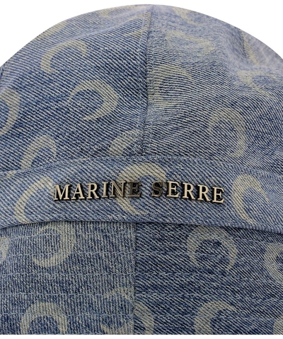 Shop Marine Serre Moon Denim Bucket Hat In Blue
