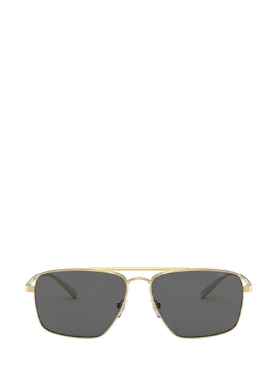 Shop Versace Eyewear Square Frame Sunglasses In Gold