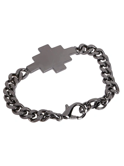 Shop Marcelo Burlon County Of Milan Cross Charm Chain Bracelet In Black