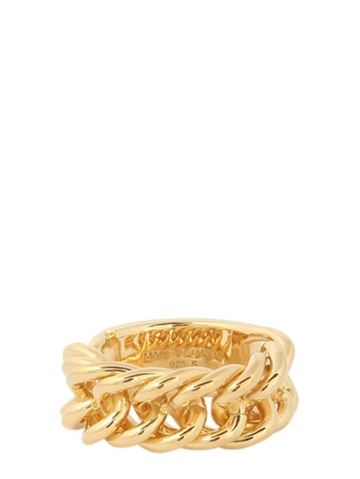 Shop Ambush Logo Chain Ring In Gold