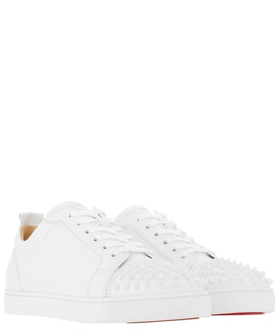 Shop Christian Louboutin Louis Junior Spikes Sneakers In White