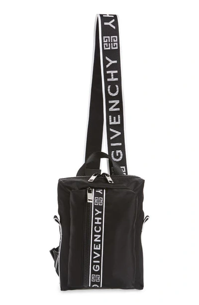 Shop Givenchy Light 3 Sling Crossbody Bag In Black/white