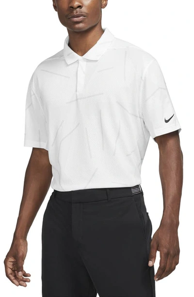 Shop Nike Dri-fit Tiger Woods Golf Polo In White/black