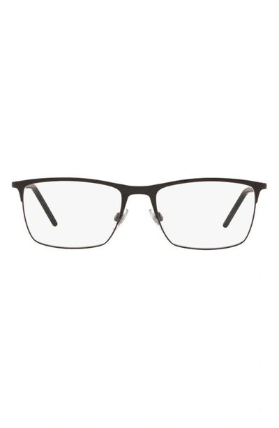 Shop Dolce & Gabbana 55mm Rectangular Optical Eyeglasses In Black
