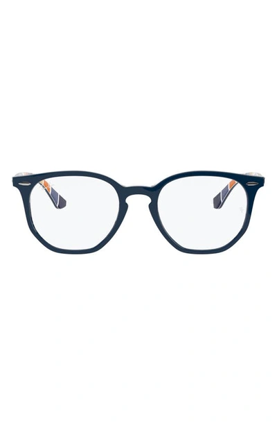 Shop Ray Ban Unisex 50mm Round Optical Glasses In Blue