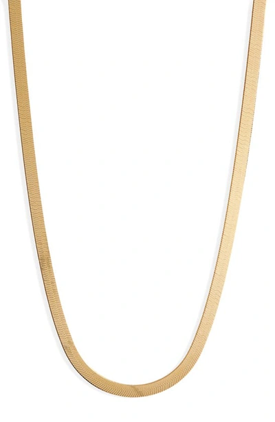 Shop Argento Vivo Herringbone Chain Necklace In Gold