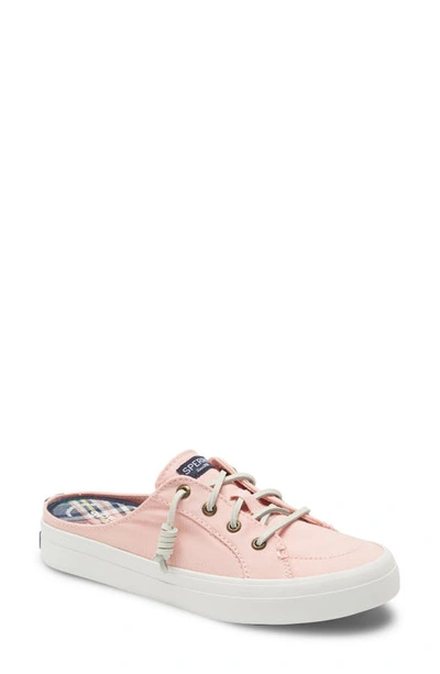 Shop Sperry Crest Vibe Mule In Pink Chambray Fabric
