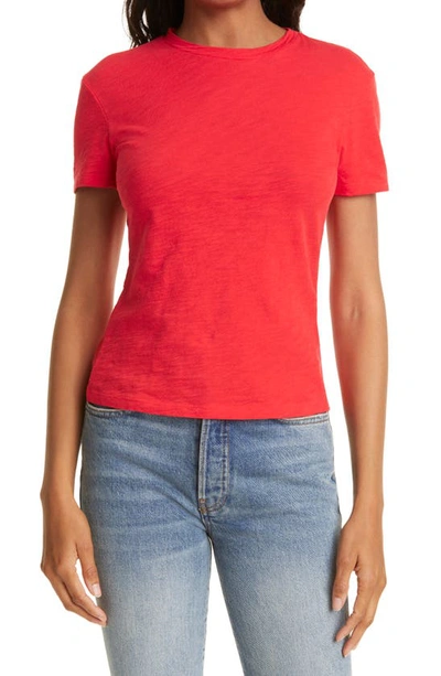 Shop Theory 2 Nebulous Organic Cotton Tiny Tee In Scarlet