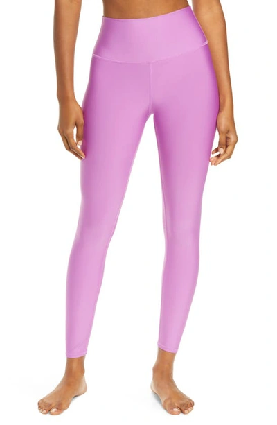 Shop Alo Yoga Airlift High Waist Midi Leggings In Electric Violet