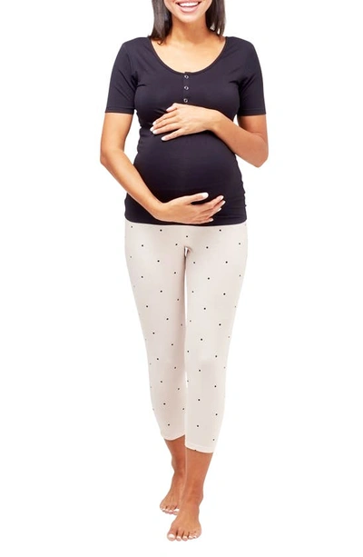 Shop Nom Maternity Rhys Maternity/nursing Pajama Top In Black