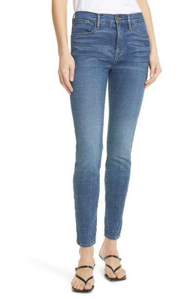Shop Frame Le High Ankle Skinny Jeans In Clade