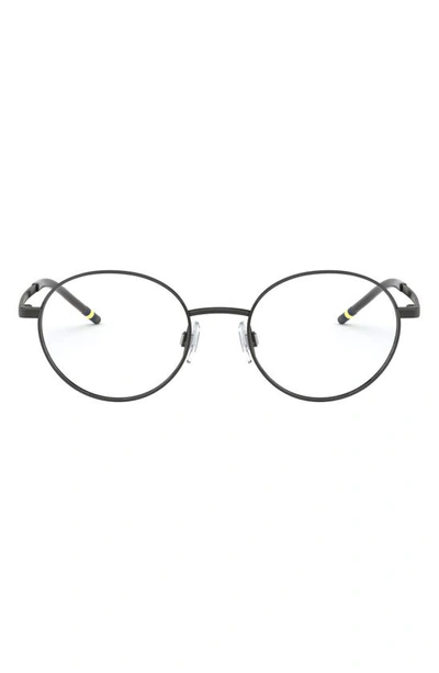 Shop Polo Ralph Lauren 51mm Round Optical Glasses In Dark Gunmetal