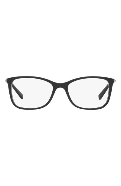 Shop Michael Kors 53mm Optical Glasses In Solid Black