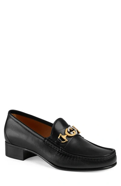 Shop Gucci Tack Bit Loafer In Black