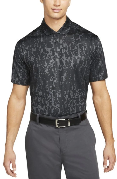 Shop Nike Dri-fit Vapor Golf Polo In Black/ Black