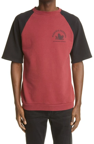 Shop Raf Simons Archive Redux Aw '02 Virginia Creeper Sweatshirt In Burgundy Black