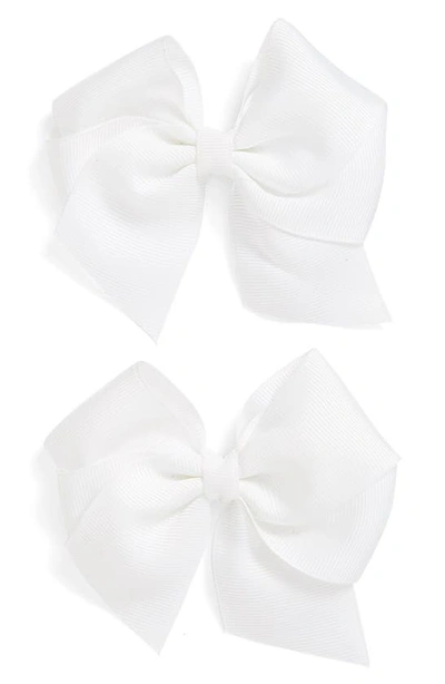 Shop Plh Bows Bow Clips In White