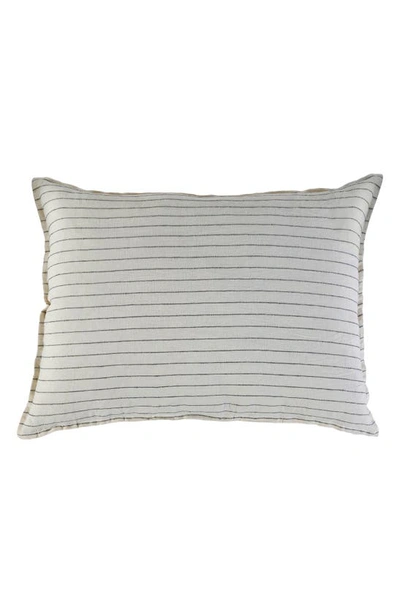 Shop Pom Pom At Home Blake Big Linen Accent Pillow In Cream/ Grey