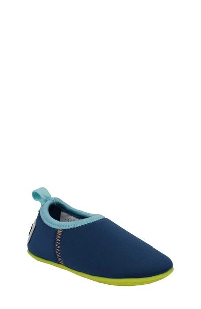 Shop Minnow Designs Kids' Bondi Flex Waterproof Slip-on Shoe In Navy/yellow