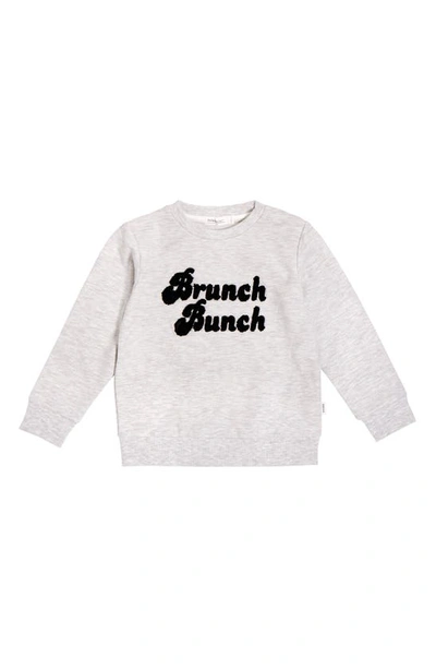 Shop Miles Kids' Brunch Bunch Patch Sweatshirt In Light Heather Grey