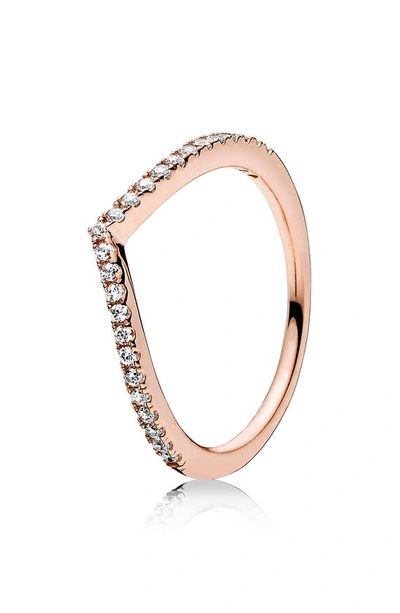 Shop Pandora Shimmering Wish Ring In Rose Gold