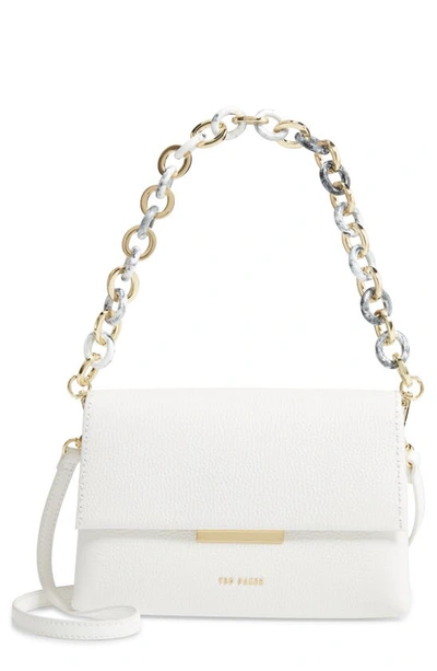 Shop Ted Baker Arealia Leather Crossbody Bag In Ivory